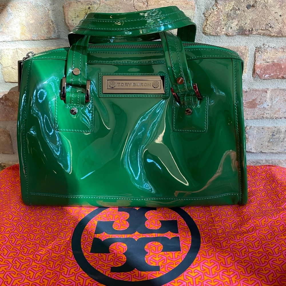 Tory Burch Green Patent Bag